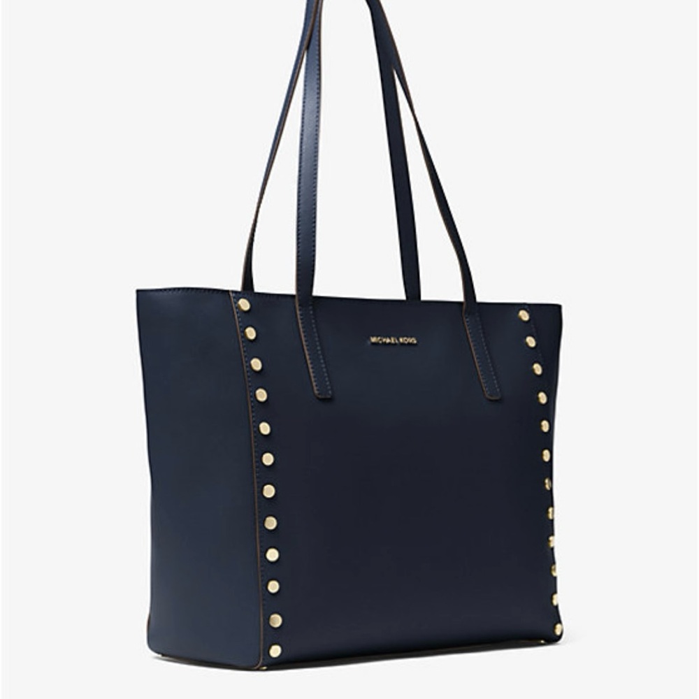 MICHAEL KORS Rivington stud medium tote navy